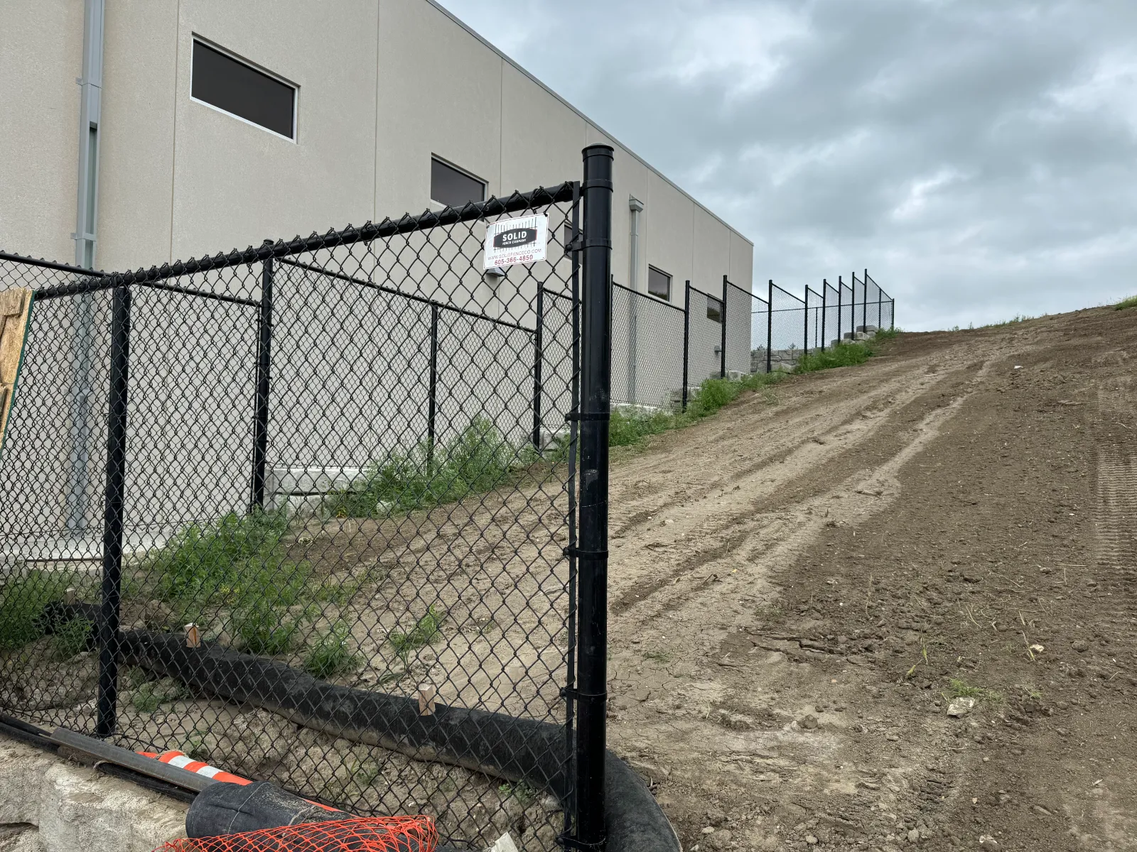 Commercial chain link fence installation
