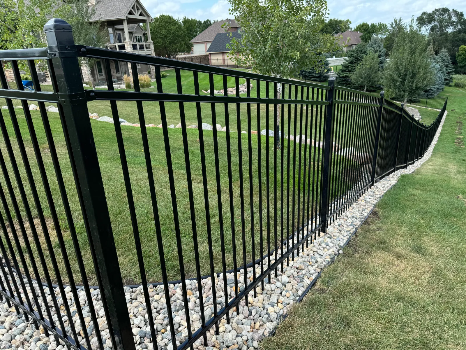 Ornamental iron fence