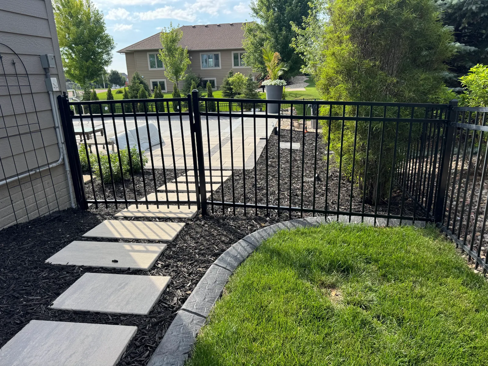 Ornamental iron fence