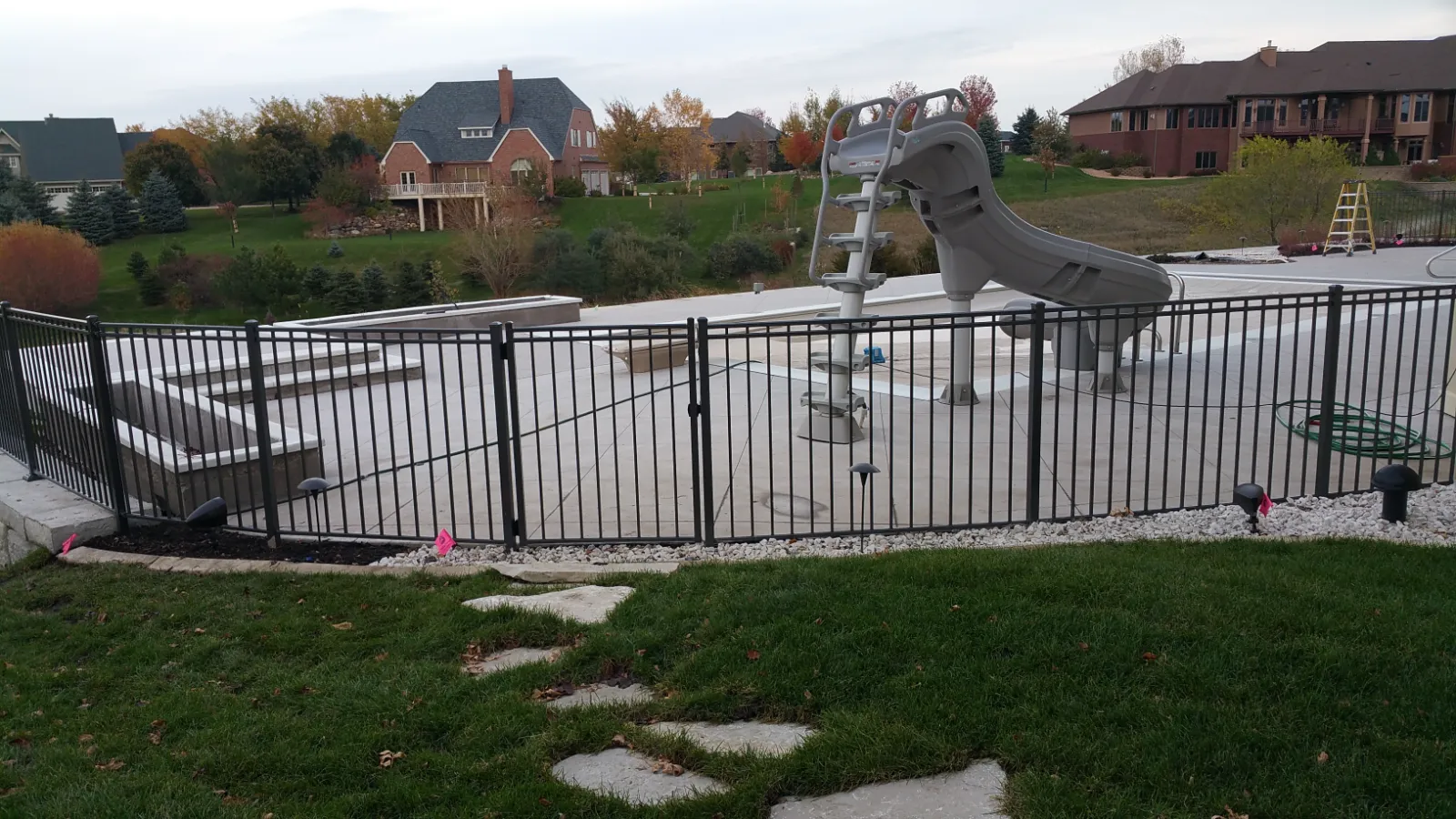 Ornamental iron fence