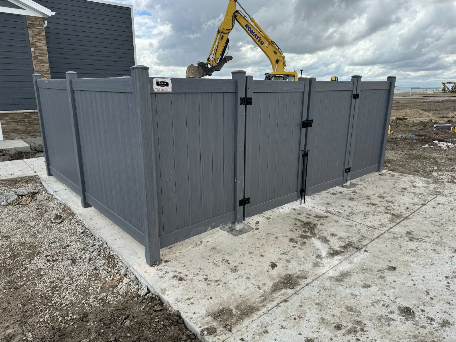 Heavy-duty commercial dumpster enclosure