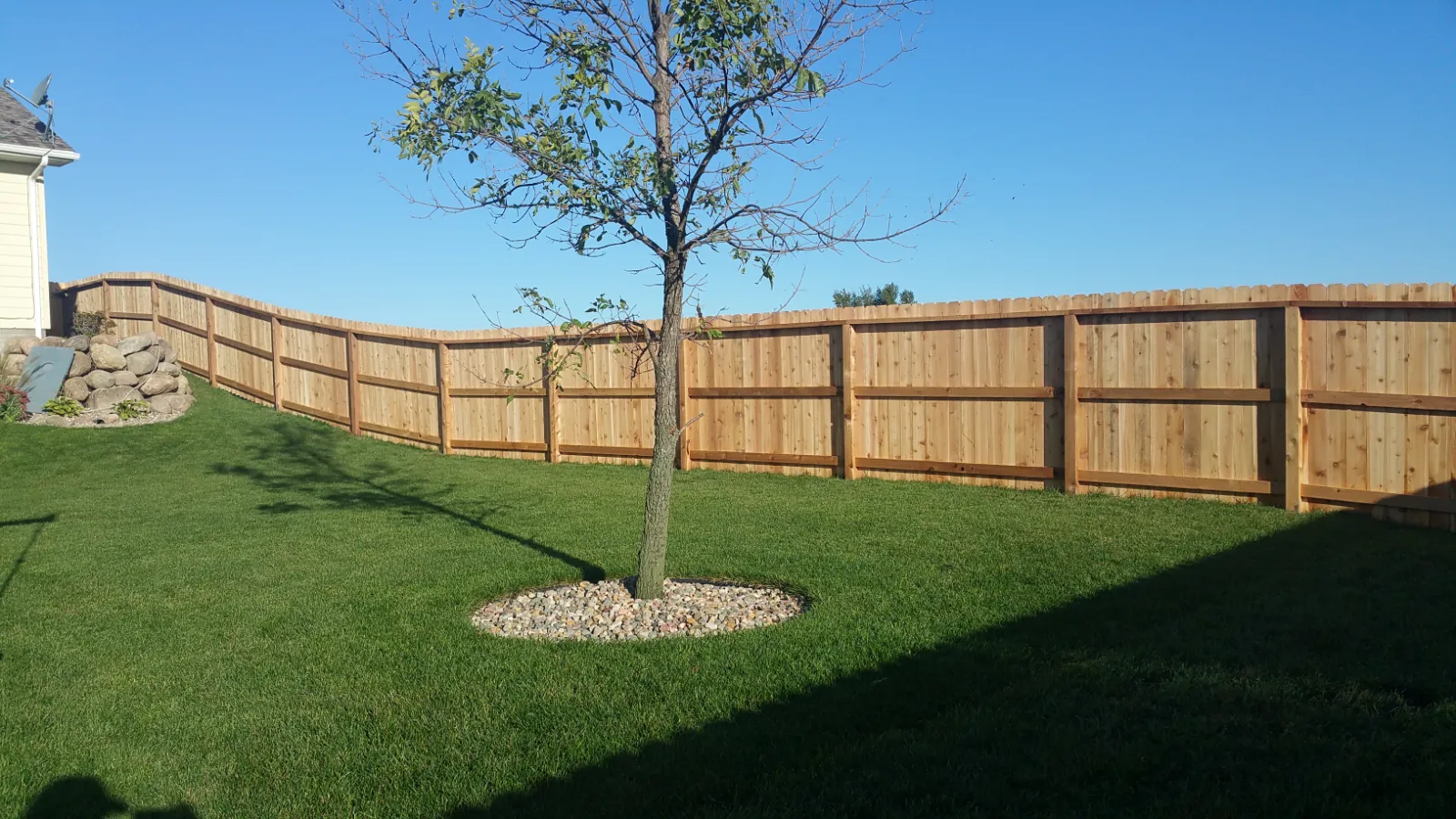 Custom Western Red Cedar privacy fence installation