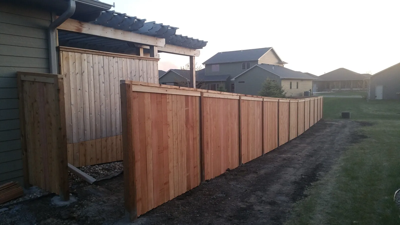 Wood fence