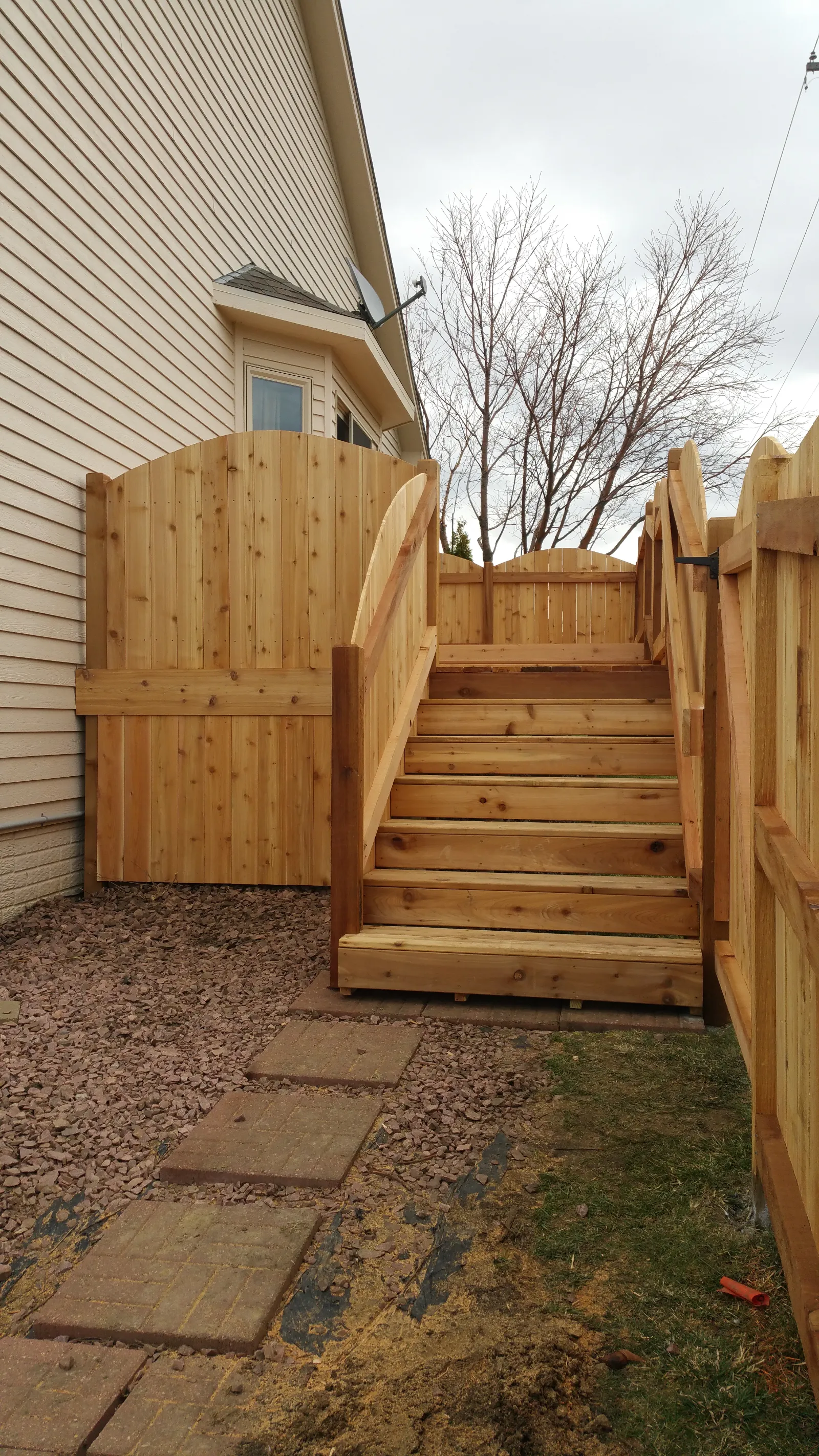 Cedar wood fence