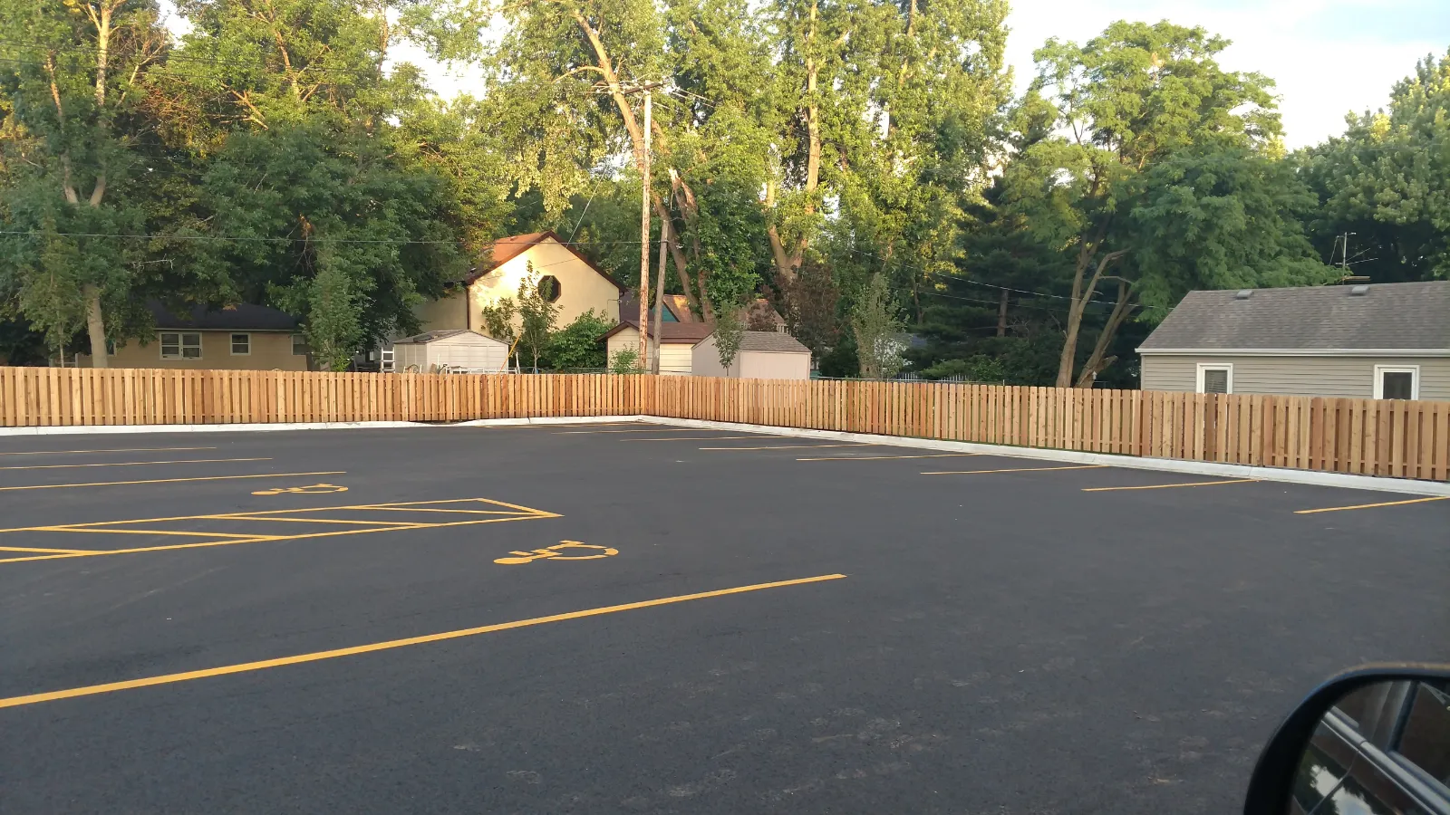 Commercial wood fence